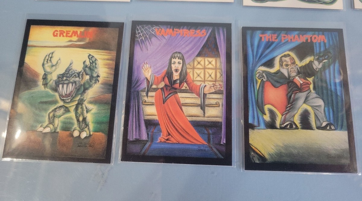 Monster in my Pocket 15 Trading Cards #4,7,8,10,11,12,23,25,26,30