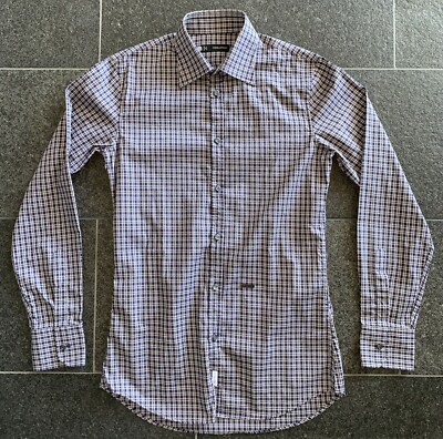 DSQUARED2 F/W 2012 CHECKERED 48 GIGOLO CASUAL SHIRT TUXEDO SHIRT DRESS dean
