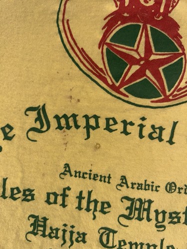 80s Ancient Arabic Order Imperial Council Nobles Of The Mystic Shrine Tee - Picture 3 of 8