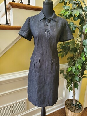 talbots denim shift dress