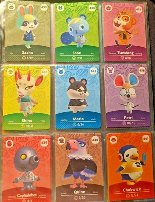 Animal Crossing amiibo cards series NA region Pick your card
