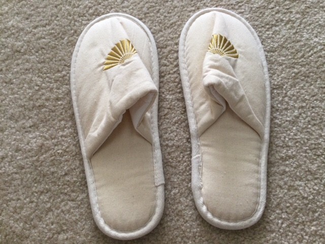 PANTOFOLA D’ORO Pantofole da bagno Mandarin Oriental Hotel colore avorio spa unisex taglia unica