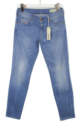 DIESEL Francy Relaxed-Skinny Low Waist 0664Q Stretch Jeans Damen W27/L32 Blau