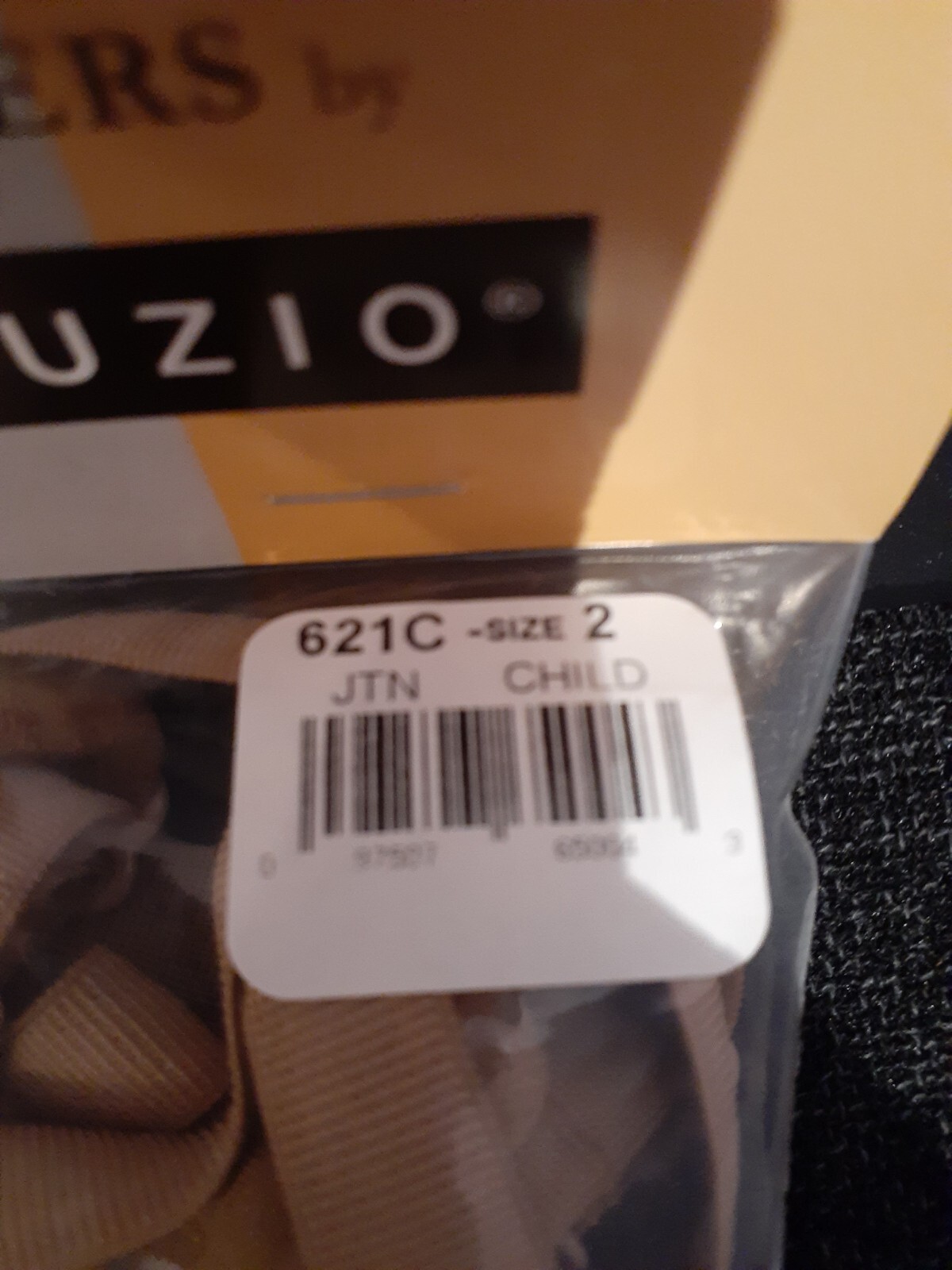 ANGELO LUZIO Girls Leather Lyrical Shoes Style No. 621C Size 2 Child Tan New