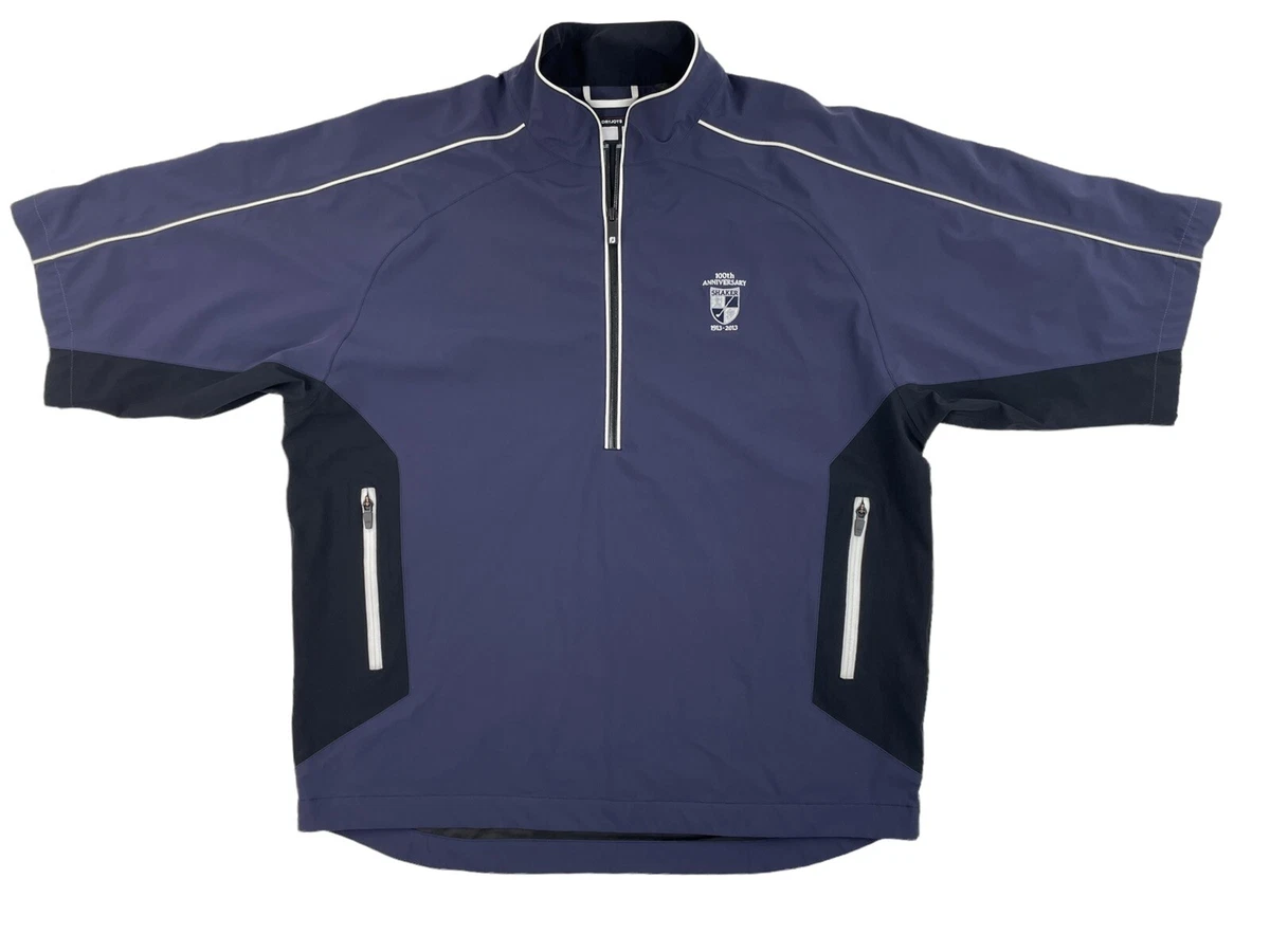 Footjoy Dryjoys Tour Collection 1/2 Zip Short Sleeve Jacket Blue Men's  Large L | eBay