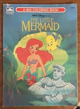 1989 Disney The Little Mermaid Ariel Golden Coloring Book