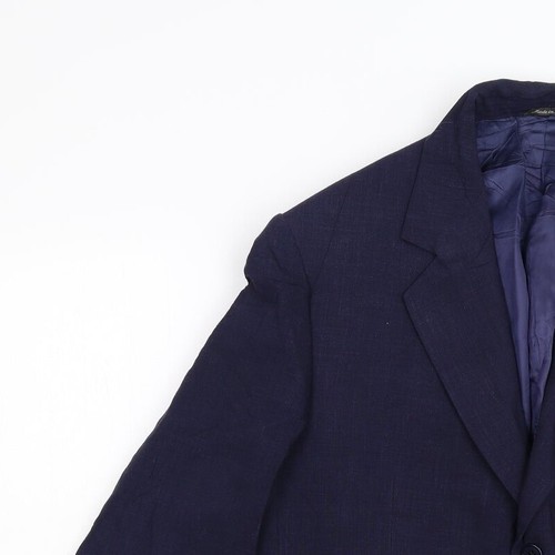 Principe Mens Blue Wool Blend Suit Jacket Size 40 - Picture 3 of 12