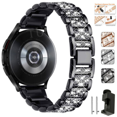 DE Bling Metall Armband Uhrenarmband Ersatz Metallband SmartWatch 20mm Universal