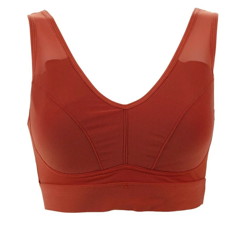 Rhonda Shear Mesh Front Leisure Bra 3Pack, Tropical, Size Medium - Image 4 of 4