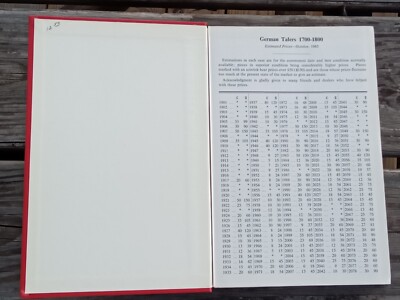 German Talers 1700-1800 by John S. Davenport (Hardcover, 2nd ed