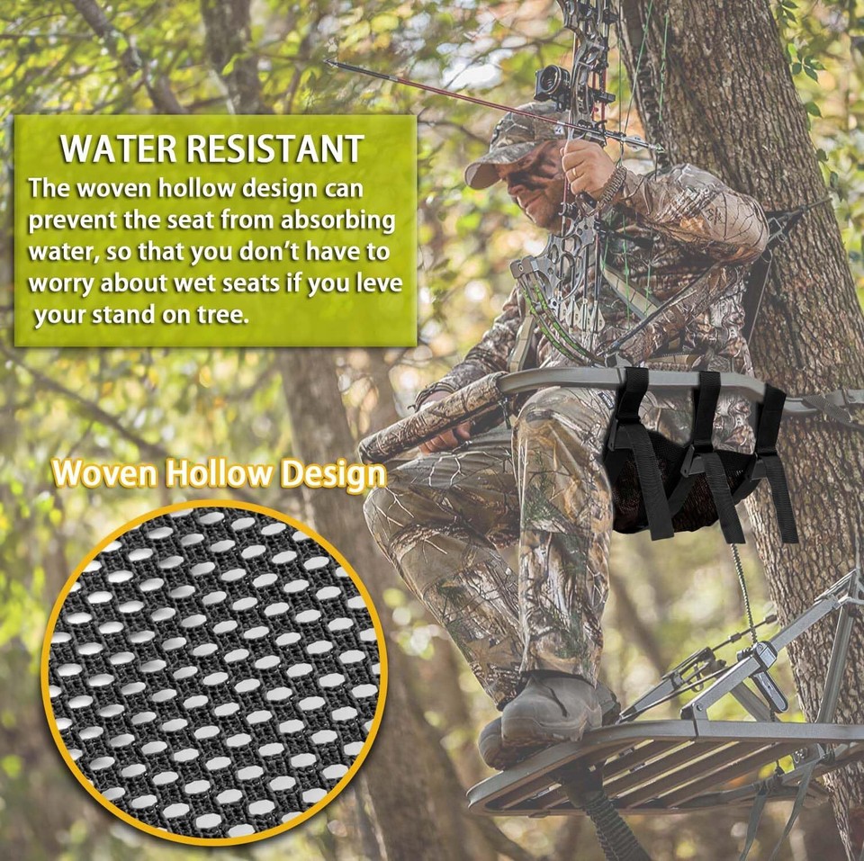 Tree Stand Seat for Hunting, Lightweight Mesh Seat for Ladder Stand