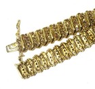 10k yellow gold 4.40ct champagne Brown diamond tennis bracelet 19.3g 11mm wide — photo 8