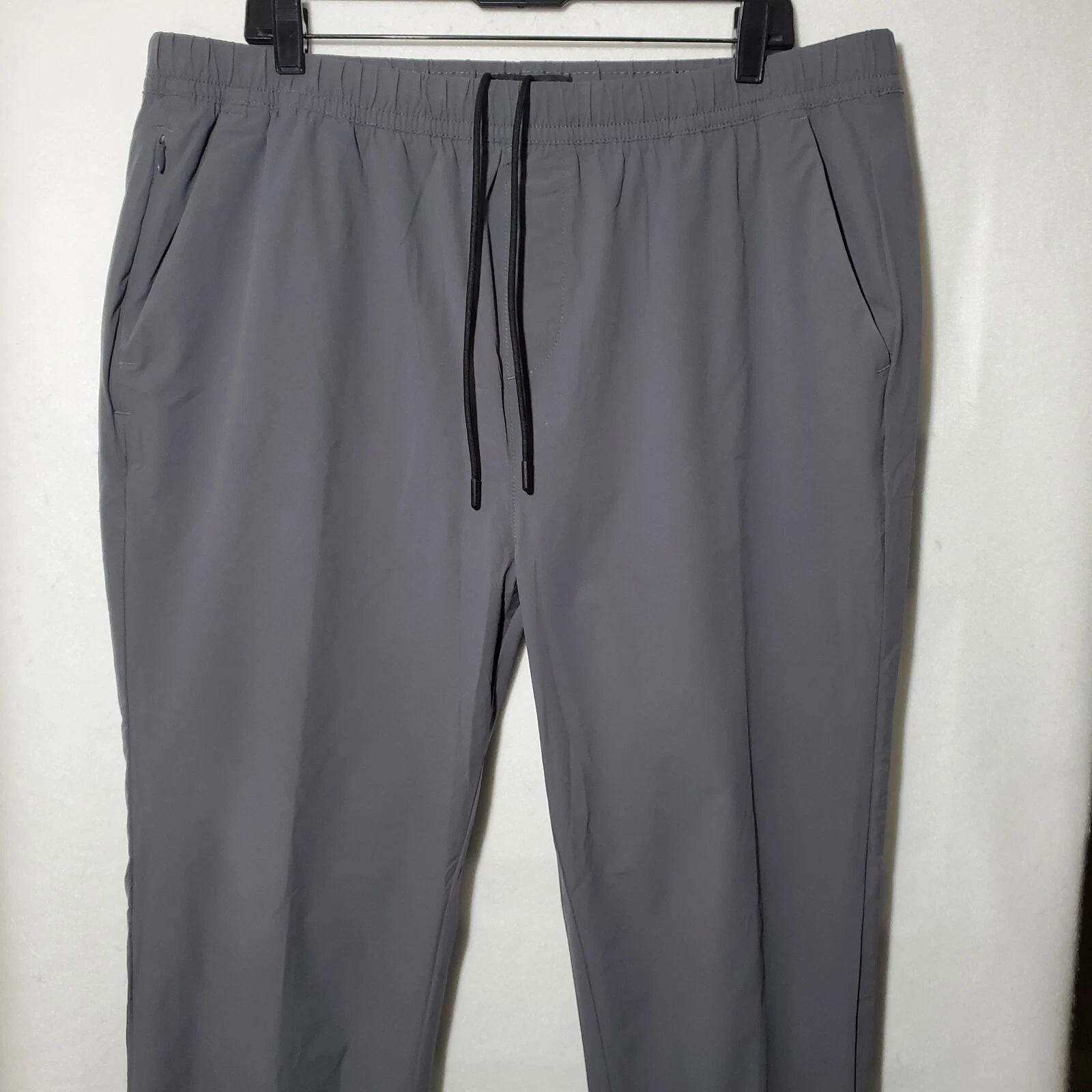 Banana Republic Joggers Mens XL Grey Windbreaker Tapered Leg Drawstring