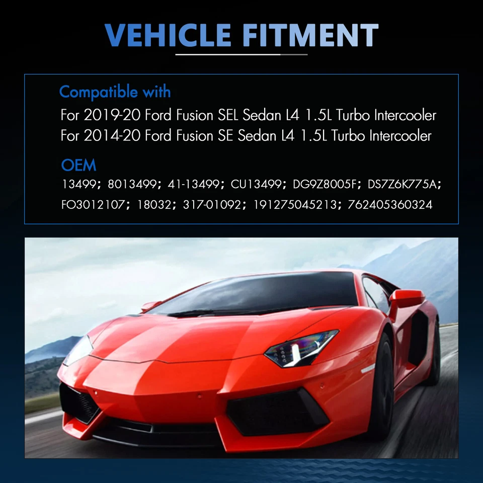 Intercooler DG9Z8005F para Ford Fusion SE SEL 2014-2020 L4 1,5 L DS7Z6K775A Foto 3 de 4