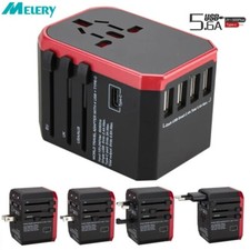 Travel Smart Adapter International Plug Wall USB Type C Charger US EU UK AU