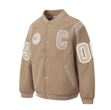 SIZE SMALL - NEW Converse Premium Varsity Jacket Neutral - SKU 10026725-A01 - S