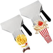 2 Pack Popcorn Scoop Stainless Steel French Fry Scooper Scoop Quick Fill Popcorn
