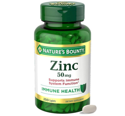 Nature's Bounty Zinc - 50mg - Immune Support - 250 Tablets
