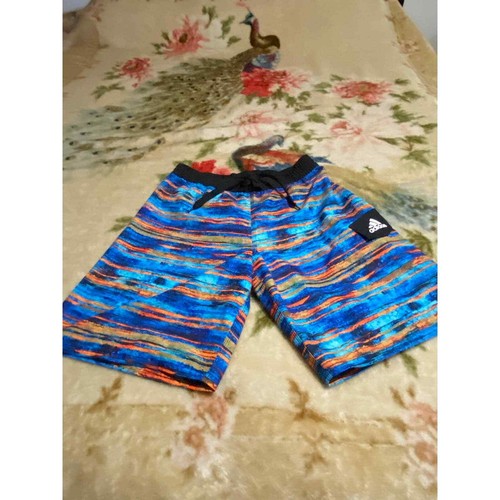 Adidas XL boys swim trunks Blue Black and Orange Abstract prin - Picture 3 of 9