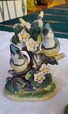 Ceramic Blue Jays Bird Floral Figurines Collection Cottagecore Aviary 