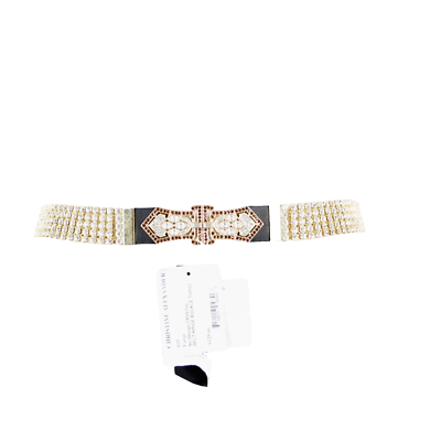 ベルト　christine alexander Christine Alexander NEW $125 Sz L Gold Crystal Topaz Hinge Buckle
