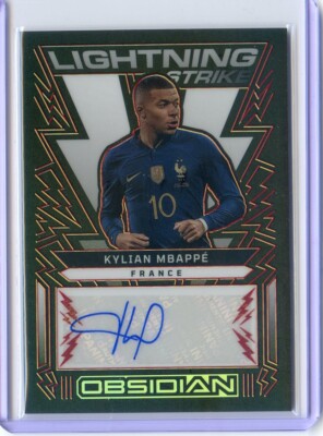 2022-23 Panini Obsidian KYLIAN MBAPPE Lightning Strike Red Etch