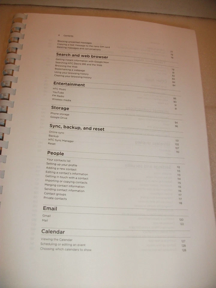 HTC Desire 816 Mobile Phone User Guide~PRINTED~ , Instruction Manual (A4) - Image 4 of 4