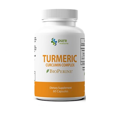 PureNature Turmeric Curcumin Extract Complex (1 Bottle) 60 Count (Pack of 1)