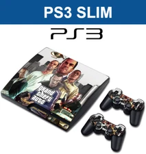 PS3 SLIM EDITION Themed Decal Sticker Skin  Wrap Vinyl + Controller