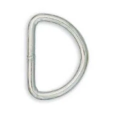 Tandy Leather Solid D-Ring 1/2" (1.3 cm) Nickel Plated 10/pk 1130-12