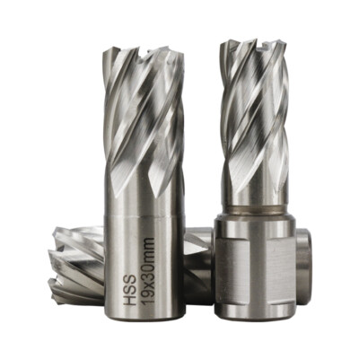 HSS Kernbohrer 19mm Weldon Metall Ø6 - 60 mm wählbar Schnitttiefe 35mm 55mm