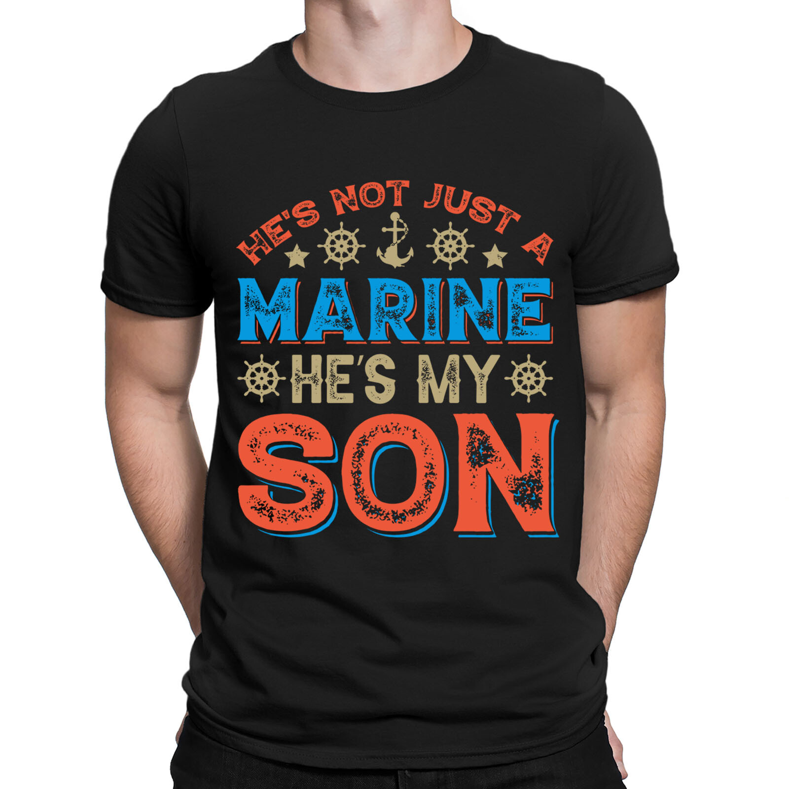 He's Not Just A Marine He's My Son Vintage Mens Womens T-Shirts Tee Top #BAL