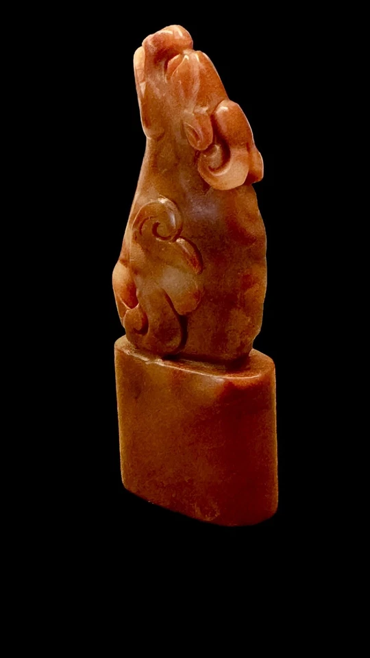 Piedra de hibisco congelada de cristal 寿山石芙蓉冻望天吼 Foto 3 de 4