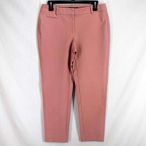 White House Black Market Slim Ankle Pants Womens Size 6 Pink Cotton Blend