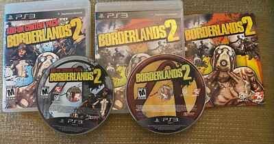 Borderlands 2 & Add-On Content Pack (PlayStation 3) Complete w/ Manual Near Mint