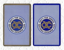 2 Congress National Exchange Club Swap Playing Cards Unity for Service Vintage