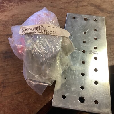 Storm SCGB-4KT Copper Ground Bar Kit 1/4  X 4  X 10  (new)