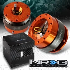 ORANGE/GUNMETAL ALUMINUM 6-HOLE NRG STEERING WHEEL GEN 2.0 QUICK RELEASE ADAPTER