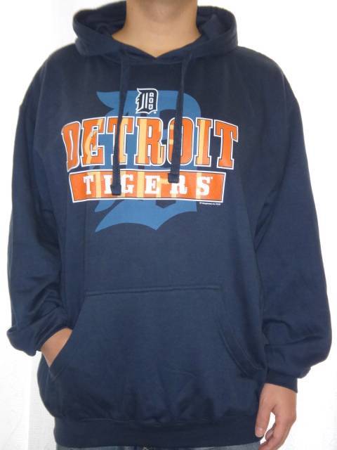 FILA Felpa con cappuccio pullover uomo Detroit Tigers MLB "Front Row Ticket" nuova con etichette