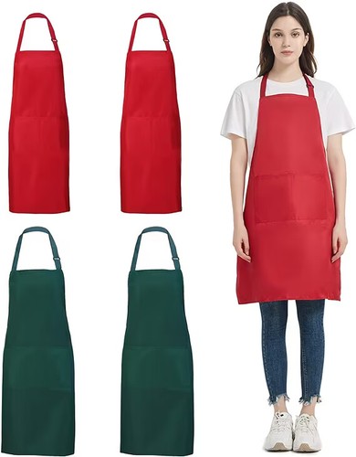 4 Confezioni Grembiule Chef Con 2 Tasche Vari Colori - Foto 7 di 8