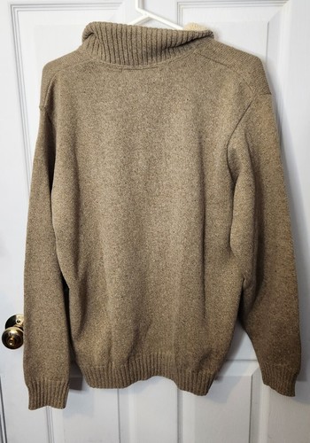 OSCAR DE LA RENTA Men’s 1/4 Zip Sweater with Sherpa Collar Lining L Color Heath - Picture 2 of 9