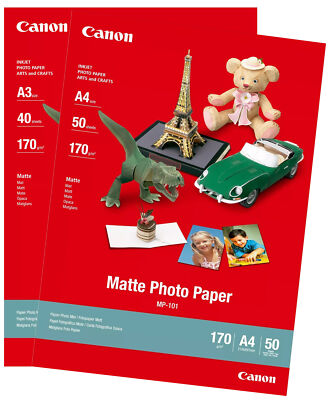 Original Canon MP-101, Inkjet Matt Fotopapier 170 g/m², 7981A005, 7981A008 Posten
