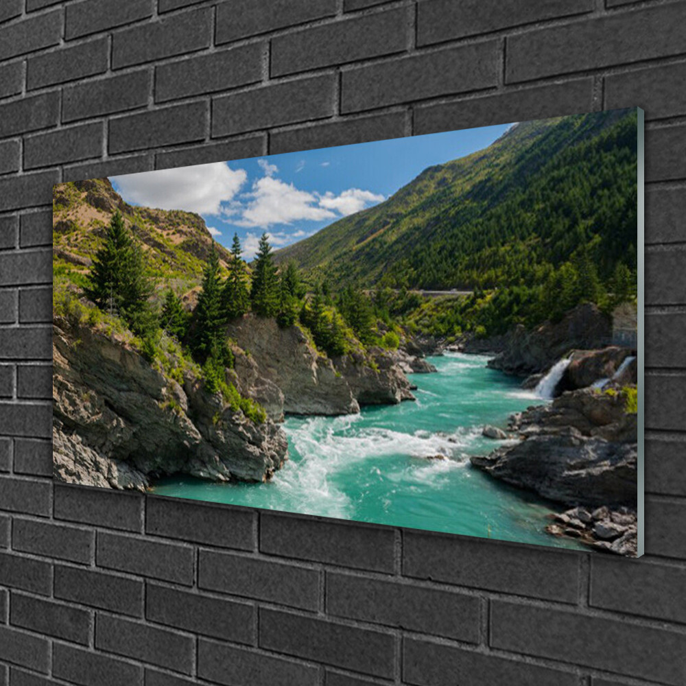 Impression sur verre rivière des montagnes Tulup pour sublimer la déco de votre séjour