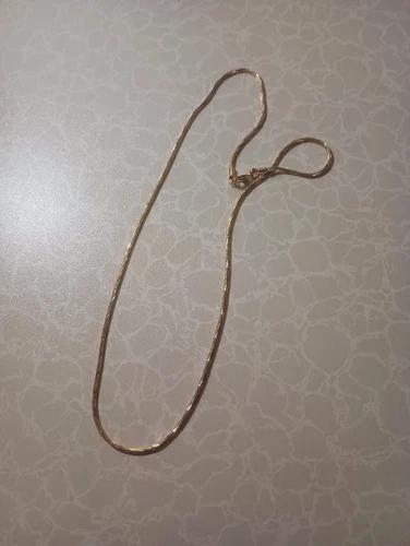 Vintage Costume Jewelry Gold Tone Women's Men's Necklace 18" Chain Rope