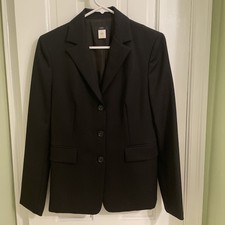Women  s J.Crew Size 6 Black Blazer/Jacket With Pockets