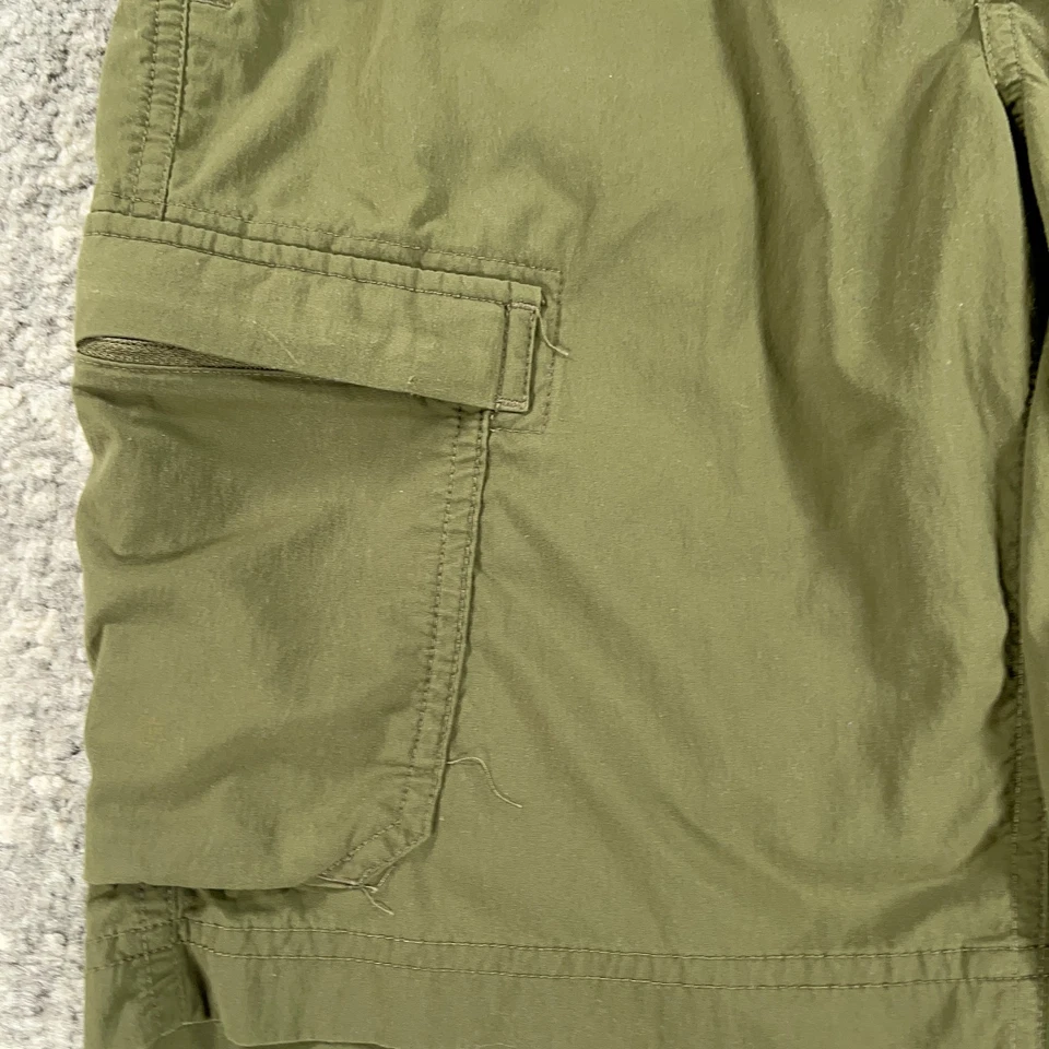 REI Coop Shorts Womens 4 Army Green Cargo Hiking Trail Belted Nylon Stretch Logo - Image 3 of 4