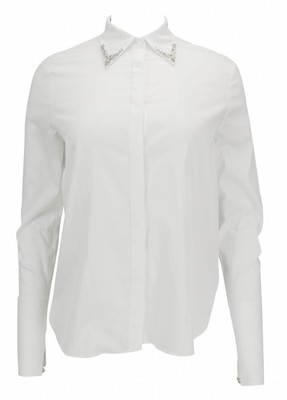 TWP Object of Affection Crystal Collar Shirt in White
