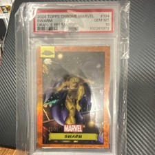 Topps 2024 Chrome Marvel Swarm #134 Orange Refractor PSA 10 Trading Card