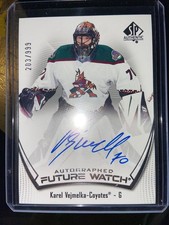 2021-22 SP Authentic Future Watch Auto Karel Vejmelka RC #170  #203/999 MINT