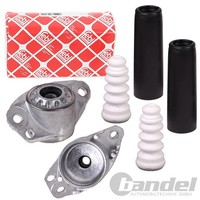 2X Febi Domlager+Protection KIT Hinten FüR VW Golf 4 Polo 9N 6R Skoda FAB
